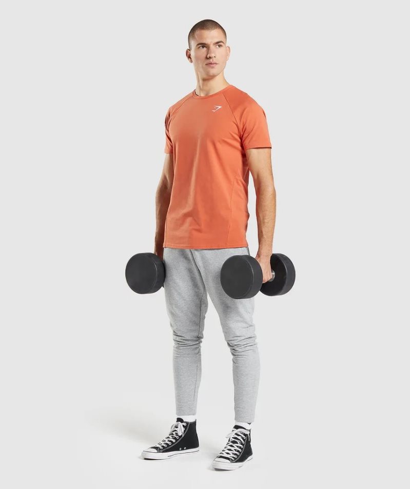 Camiseta Gymshark Critical Hombre Naranjas | MX 074ULM